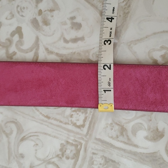 Genuine Leather Made In Taiwan Pink Belt Size M - Picture 12 of 14